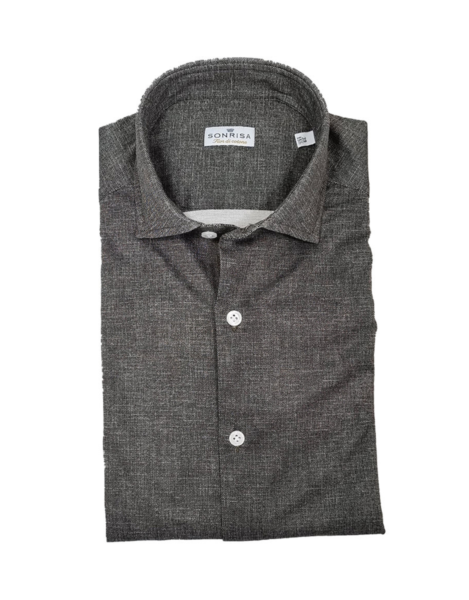 Sonrisa Sonrisa shirt brown semi-slim J134/04