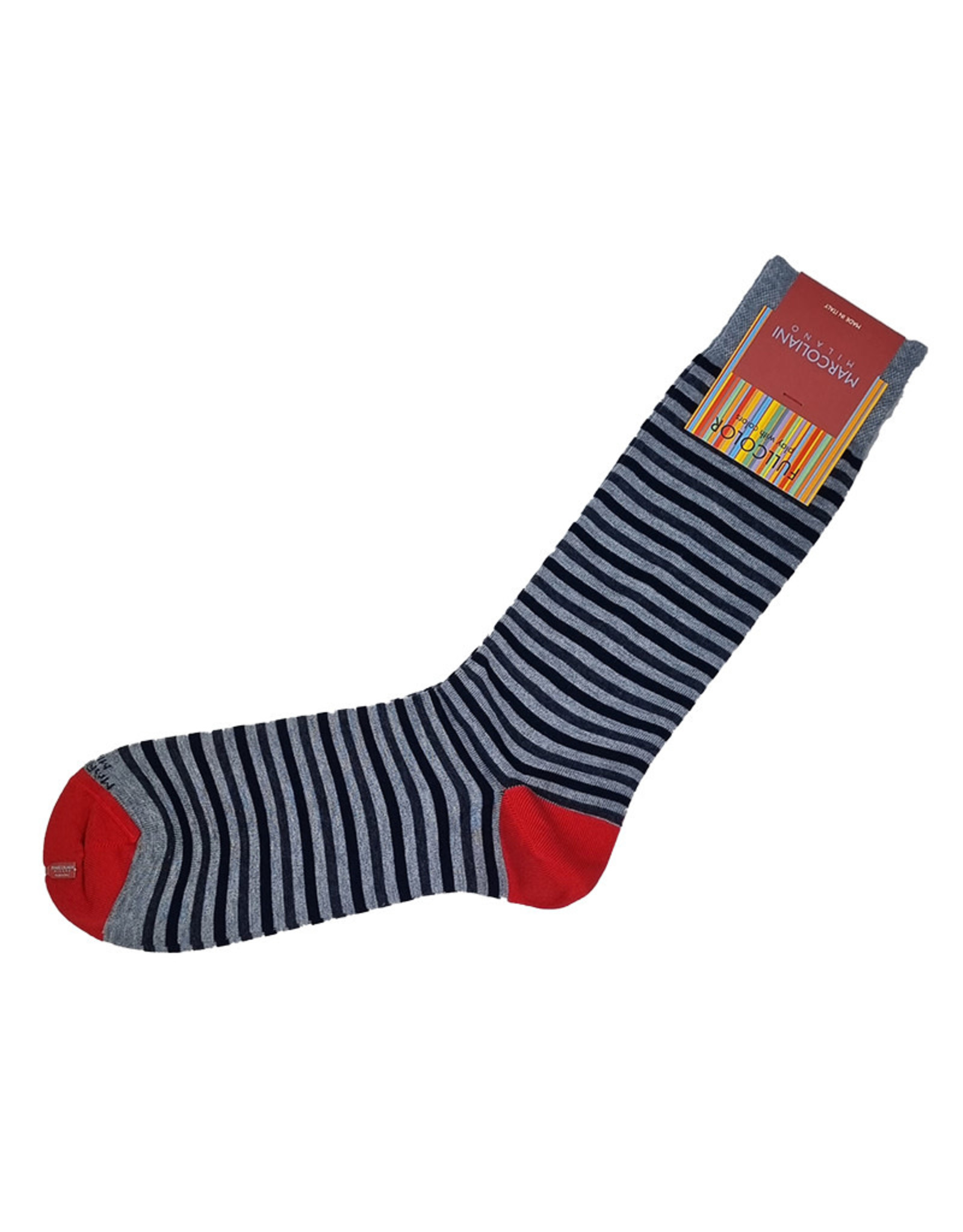 Marcoliani Marcoliani socks denim blue easy stripe