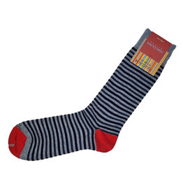 Marcoliani Marcoliani socks denim blue easy stripe