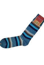 Marcoliani Marcoliani socks petrol eclectic stripe
