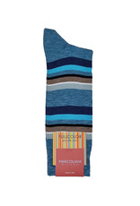 Marcoliani Marcoliani socks petrol eclectic stripe