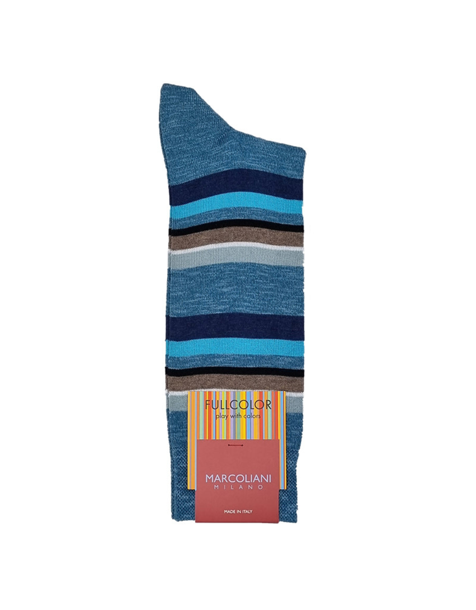 Marcoliani Marcoliani socks petrol eclectic stripe