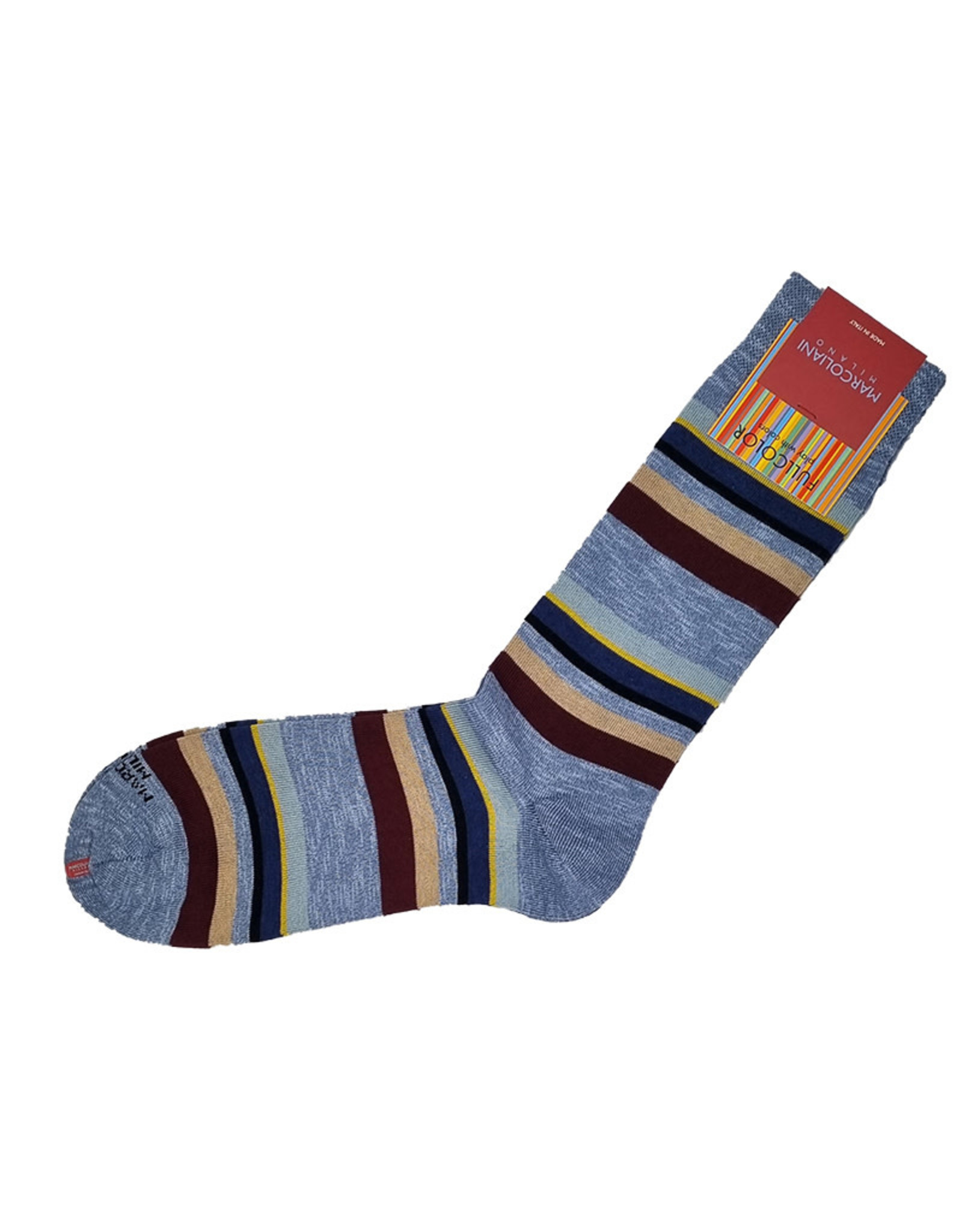 Marcoliani Marcoliani socks blue denim eclectic stripe