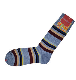 Marcoliani Marcoliani sokken blauw denim eclectic stripe