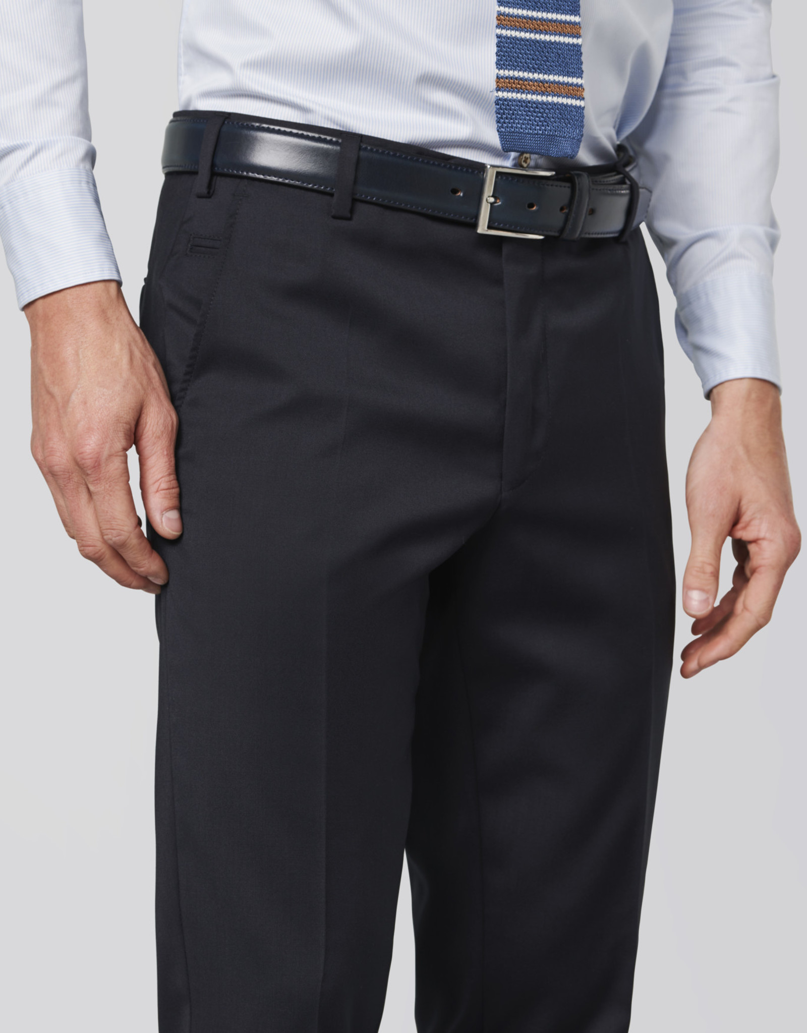 Meyer Exclusive Meyer Exclusive trousers wool blue Bonn