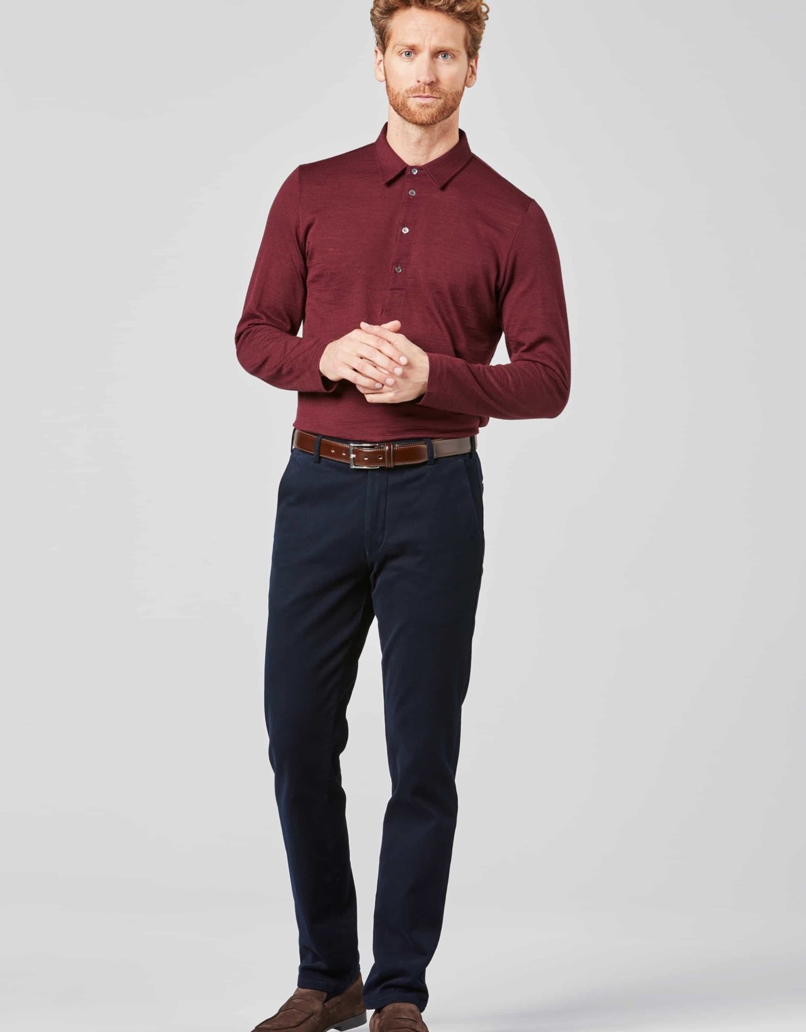 Meyer Exclusive Meyer Exclusive broek katoen blauw Bonn 8572/19
