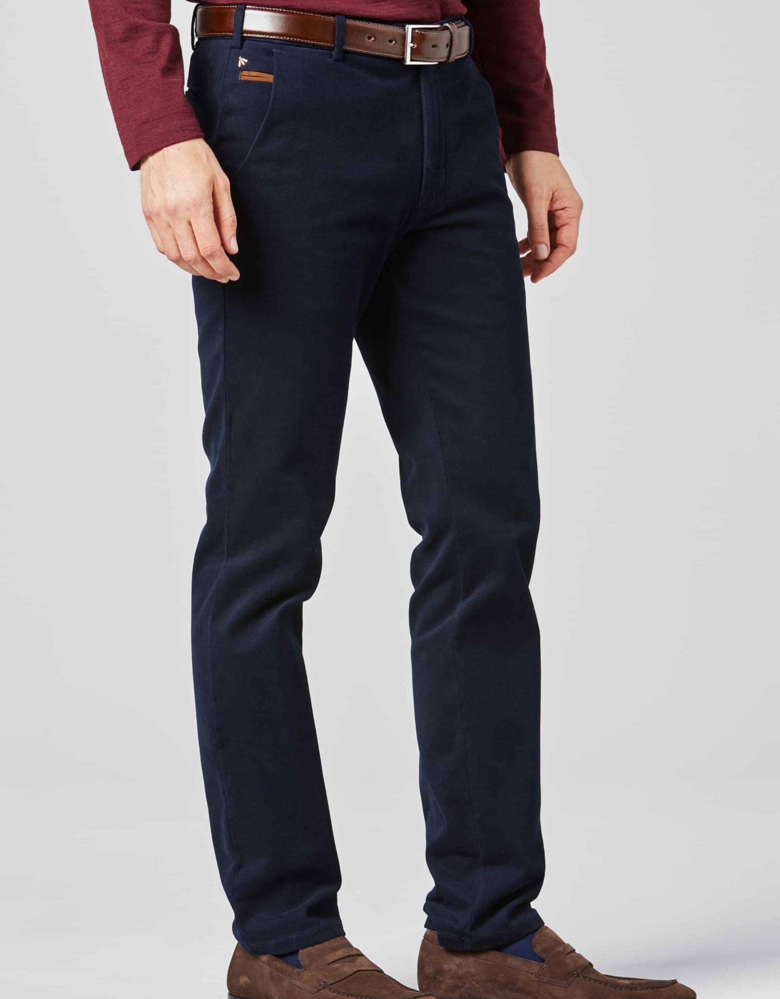 Meyer Exclusive Meyer Exclusive broek katoen blauw Bonn 8572/19