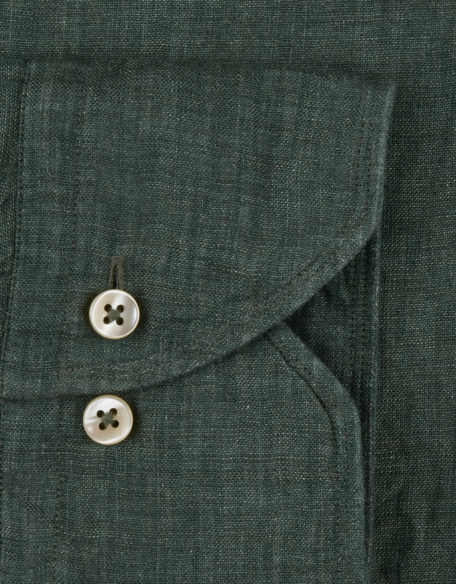 Stenströms Stenströms shirt linen green Slimline