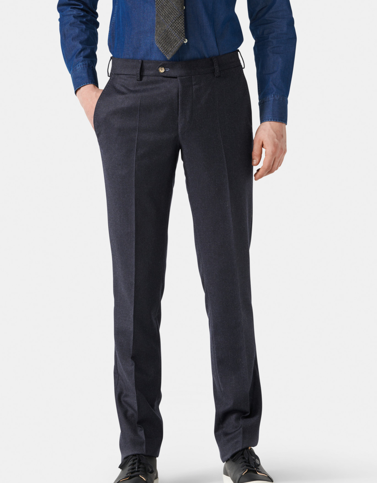 MMX MMX trousers wool flannel navy Lupus 770/18