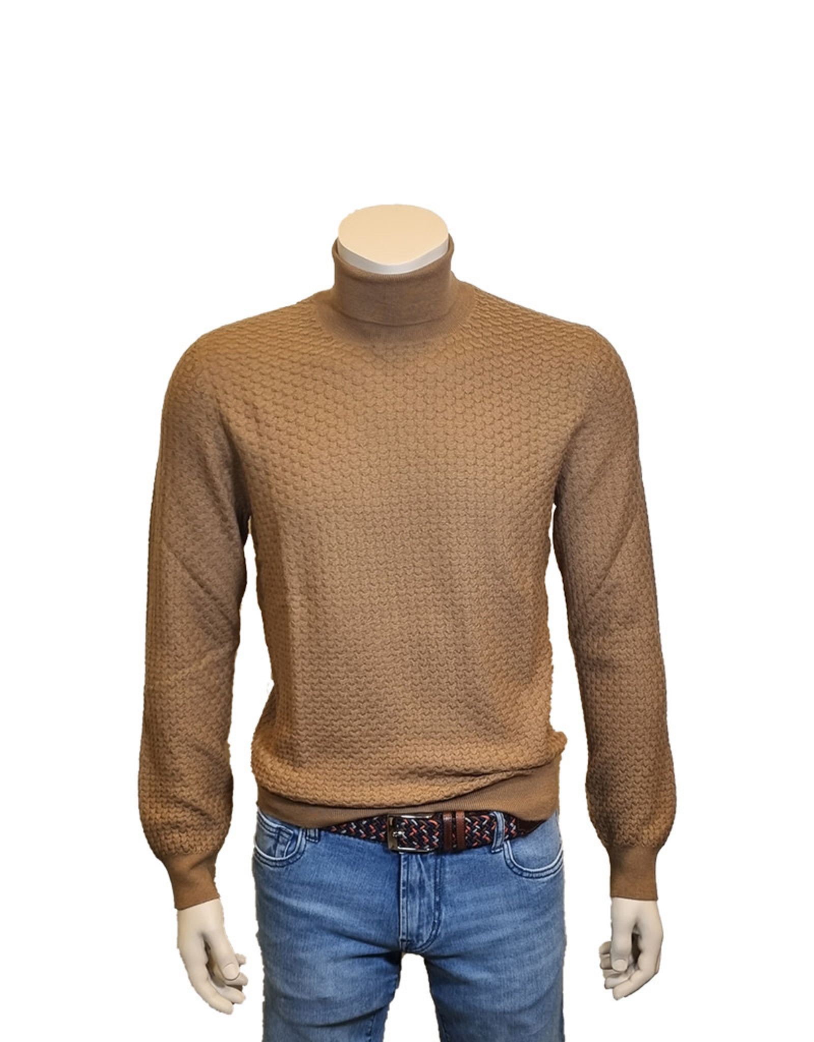 Gran Sasso Sandmore's turtle neck micro cable beige