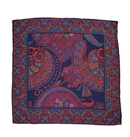 Calabrese Calabrese pochet paisley blauw