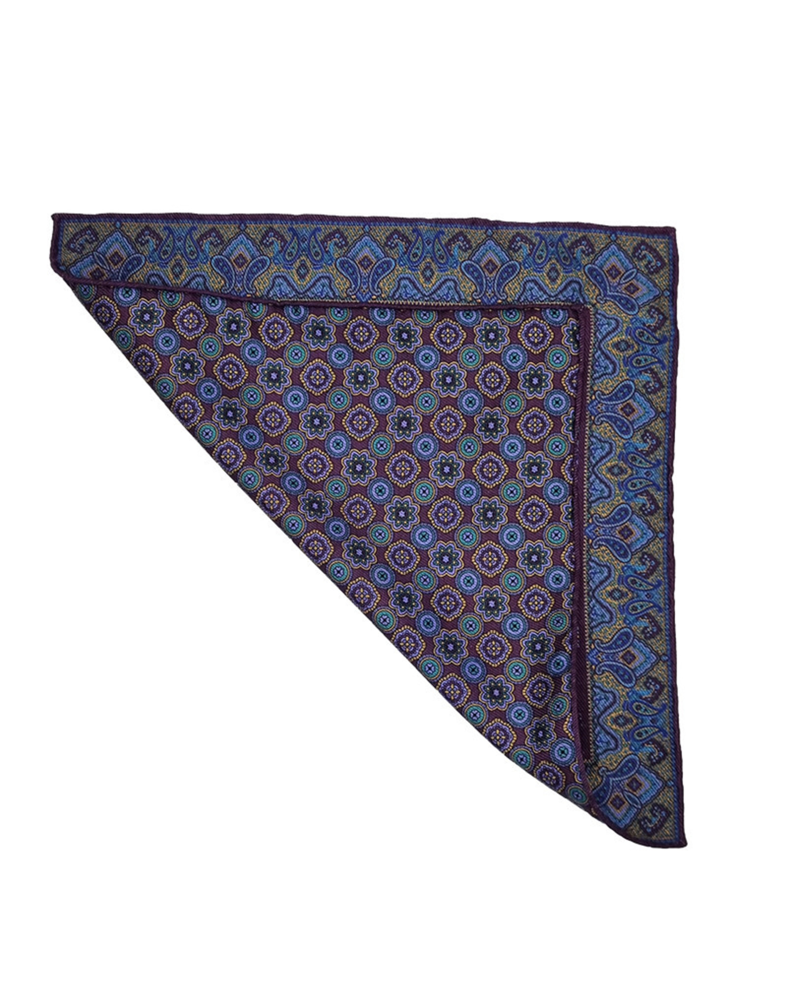 Calabrese Calabrese pocket square paisley purple