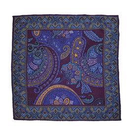 Calabrese Calabrese pocket square paisley purple