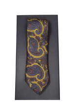 Calabrese Calabrese tie ochre paisley