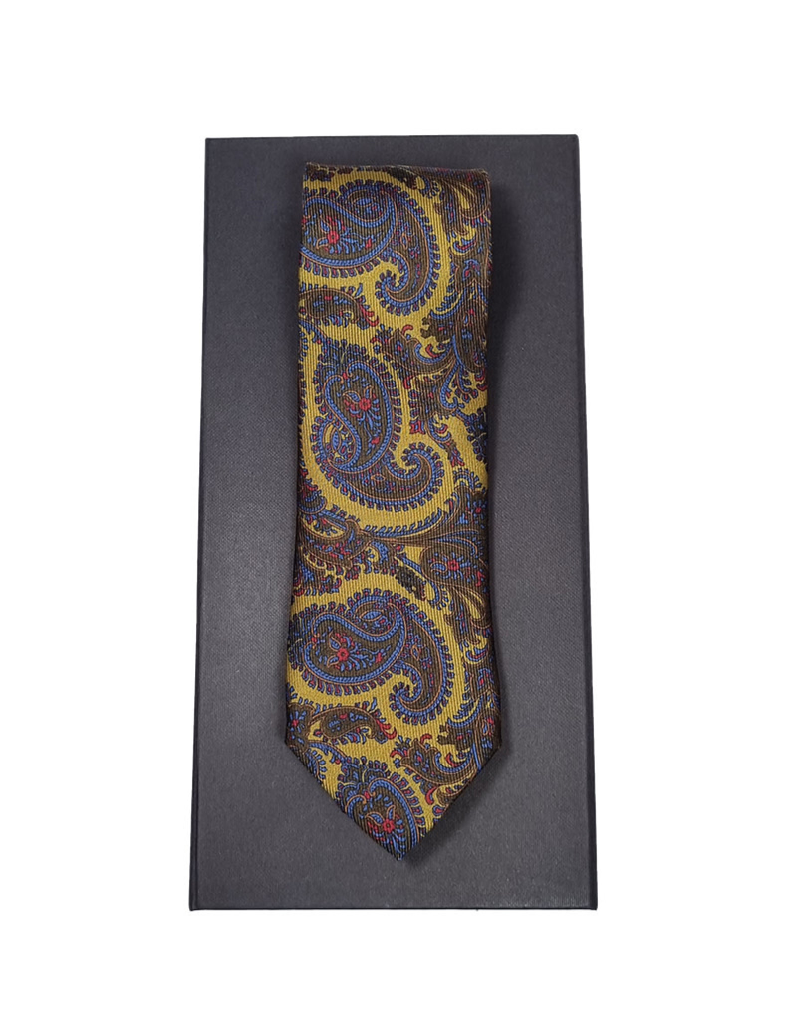 Calabrese Calabrese tie ochre paisley