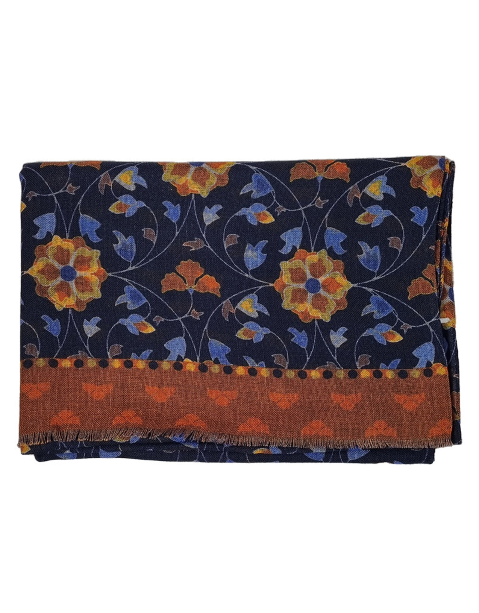 Calabrese Calabrese scarf blue-orange floral