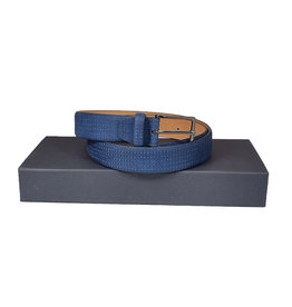 Belts+ Belts+ riem leder blauw Yuta