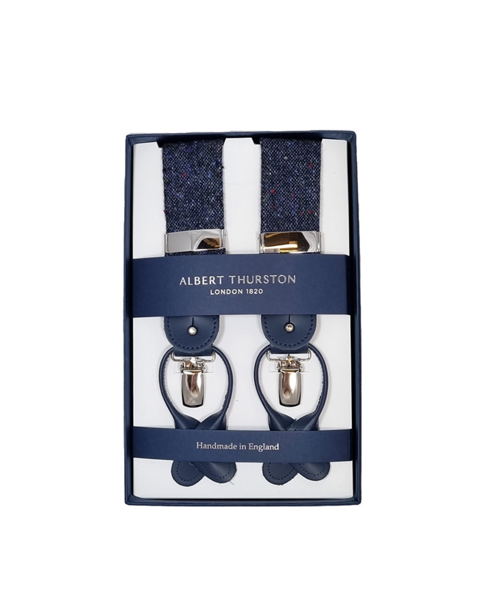 Albert Thurston Albert Thurston suspenders tweed blue