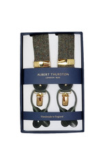 Albert Thurston Albert Thurston bretellen tweed groen