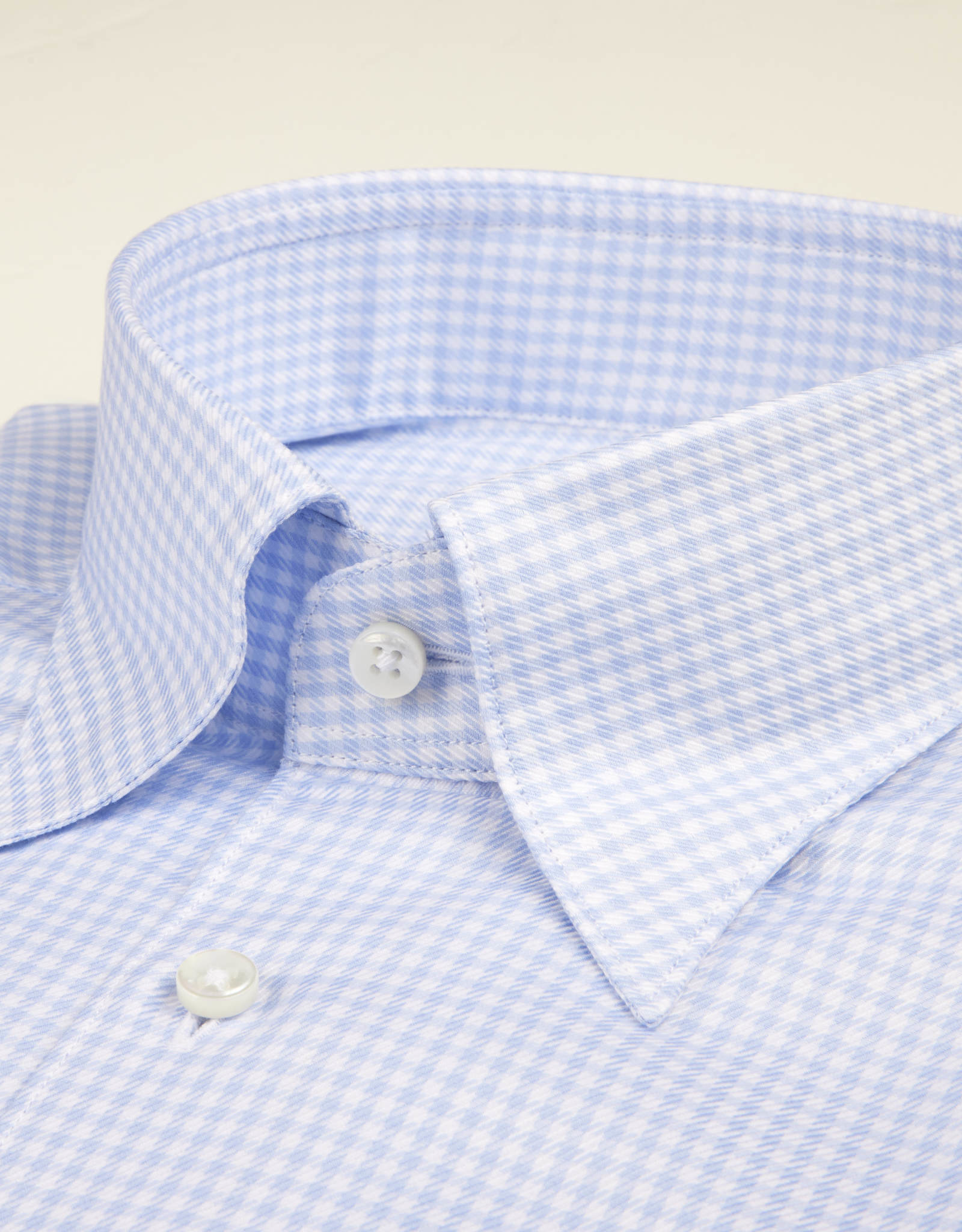 Stenströms Stenströms shirt light blue check Fitted body 602431-8418/103