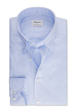 Stenströms Stenströms shirt light blue check Fitted body 602431-8418/103