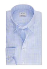 Stenströms Stenströms shirt light blue check Slimline 702431-8418/103
