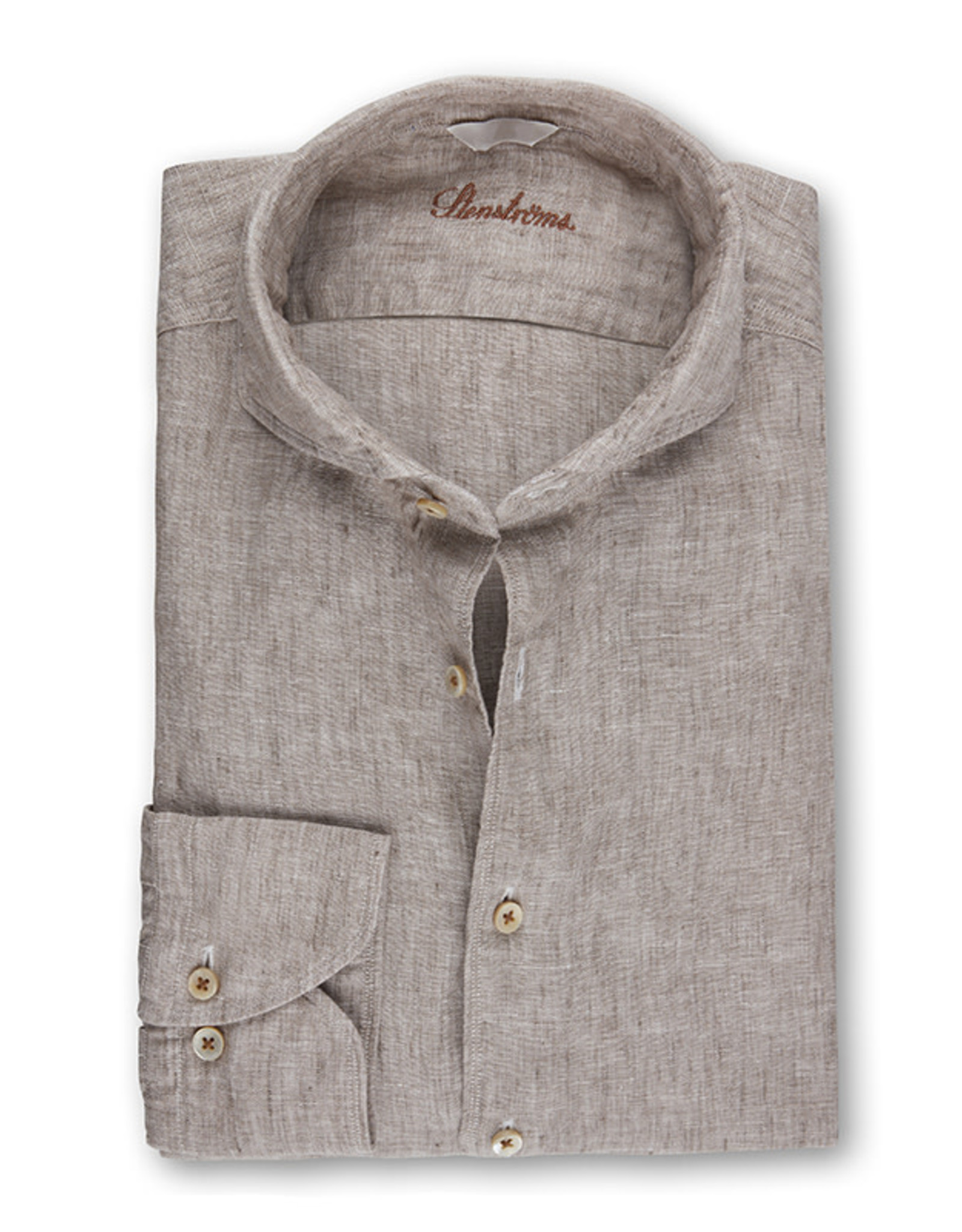 Stenströms Stenströms shirt beige linen Slimline