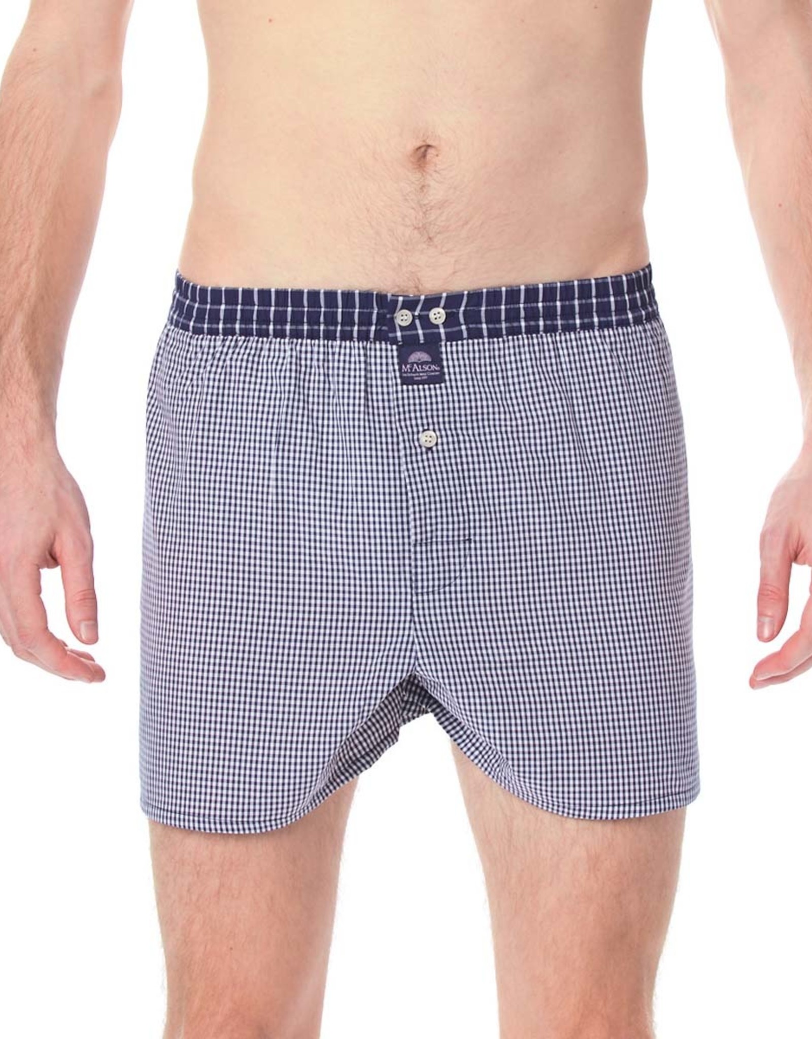 Mc Alson Mc Alson boxer shorts gingham navy blue