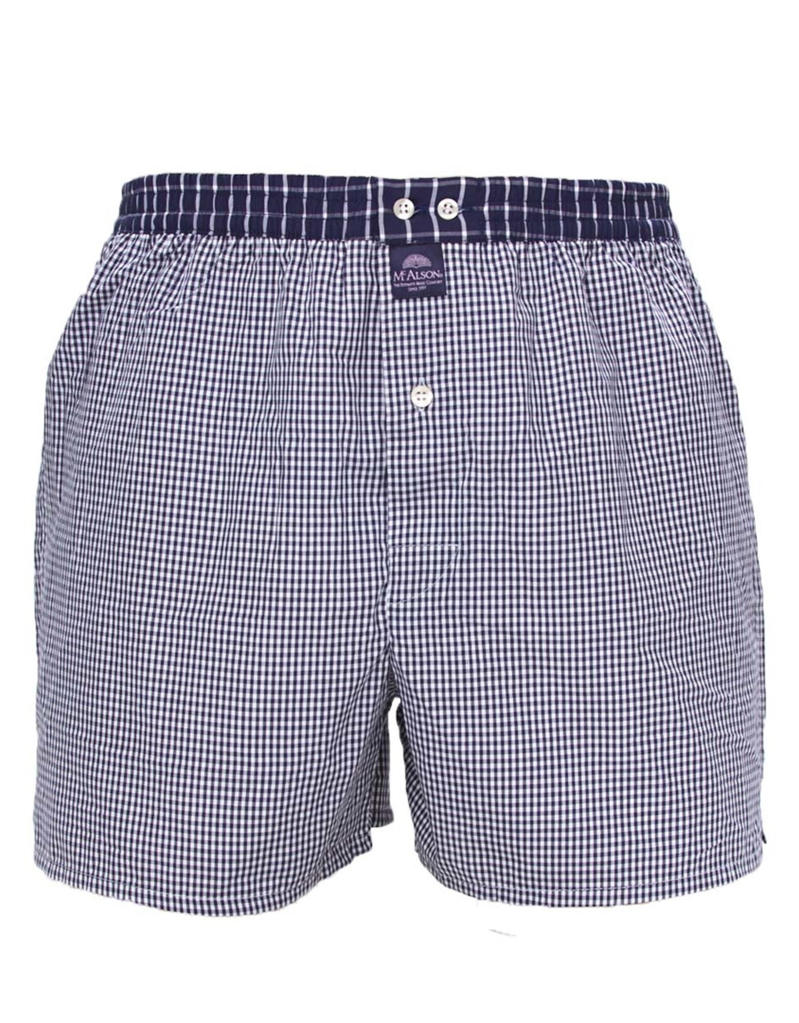 Mc Alson Mc Alson boxer shorts gingham navy blue