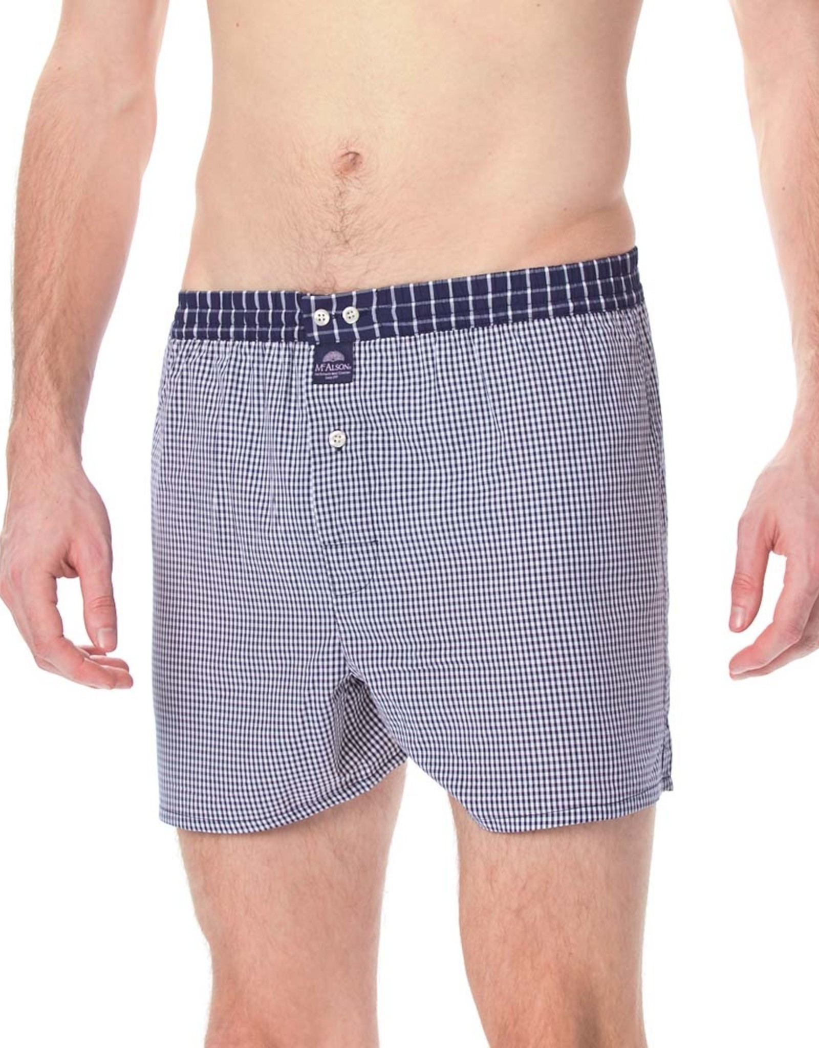 Mc Alson Mc Alson boxer shorts gingham navy blue