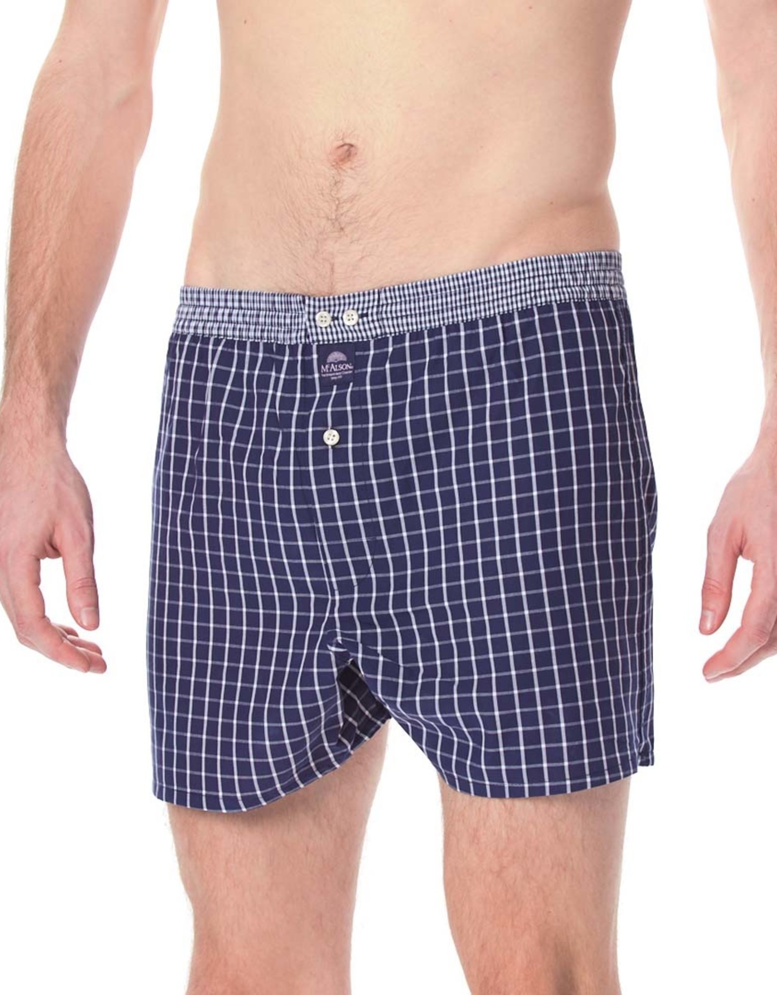 Mc Alson Mc Alson boxershort ruit blauw M0220