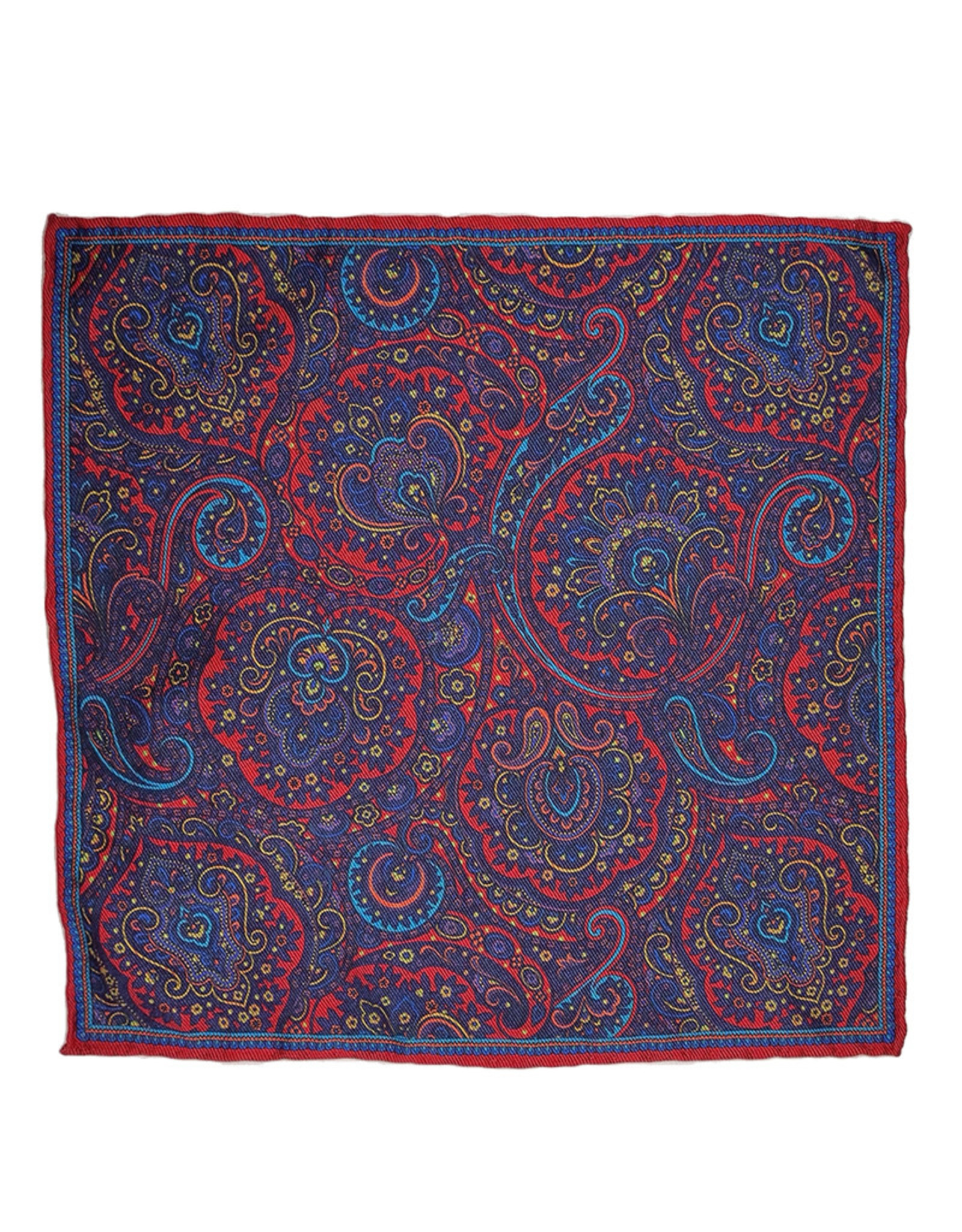 Calabrese Calabrese pocket square flantasy red