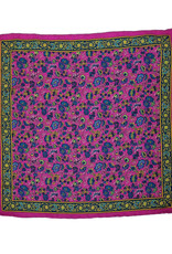 Calabrese Calabrese pocket square flowers fuchsia