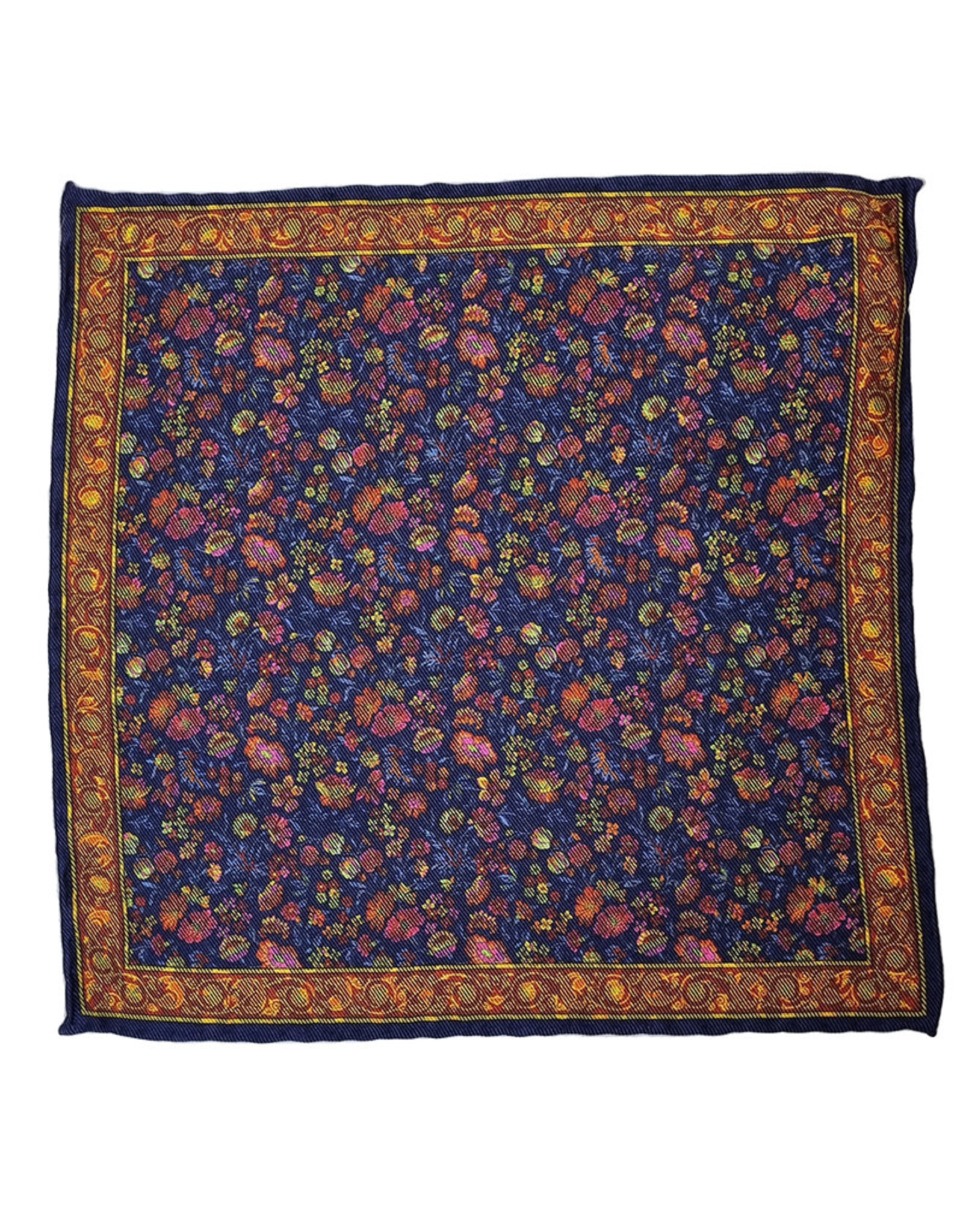 Calabrese Calabrese pocket square flowers blue