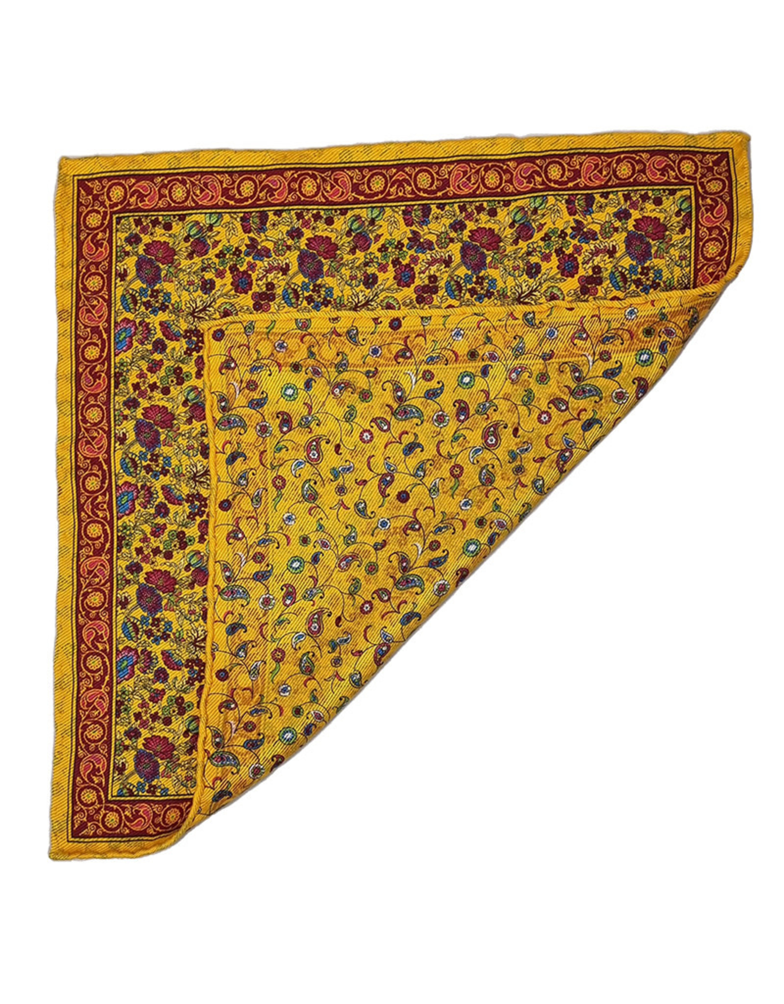 Calabrese Calabrese pocket square flowers yellow