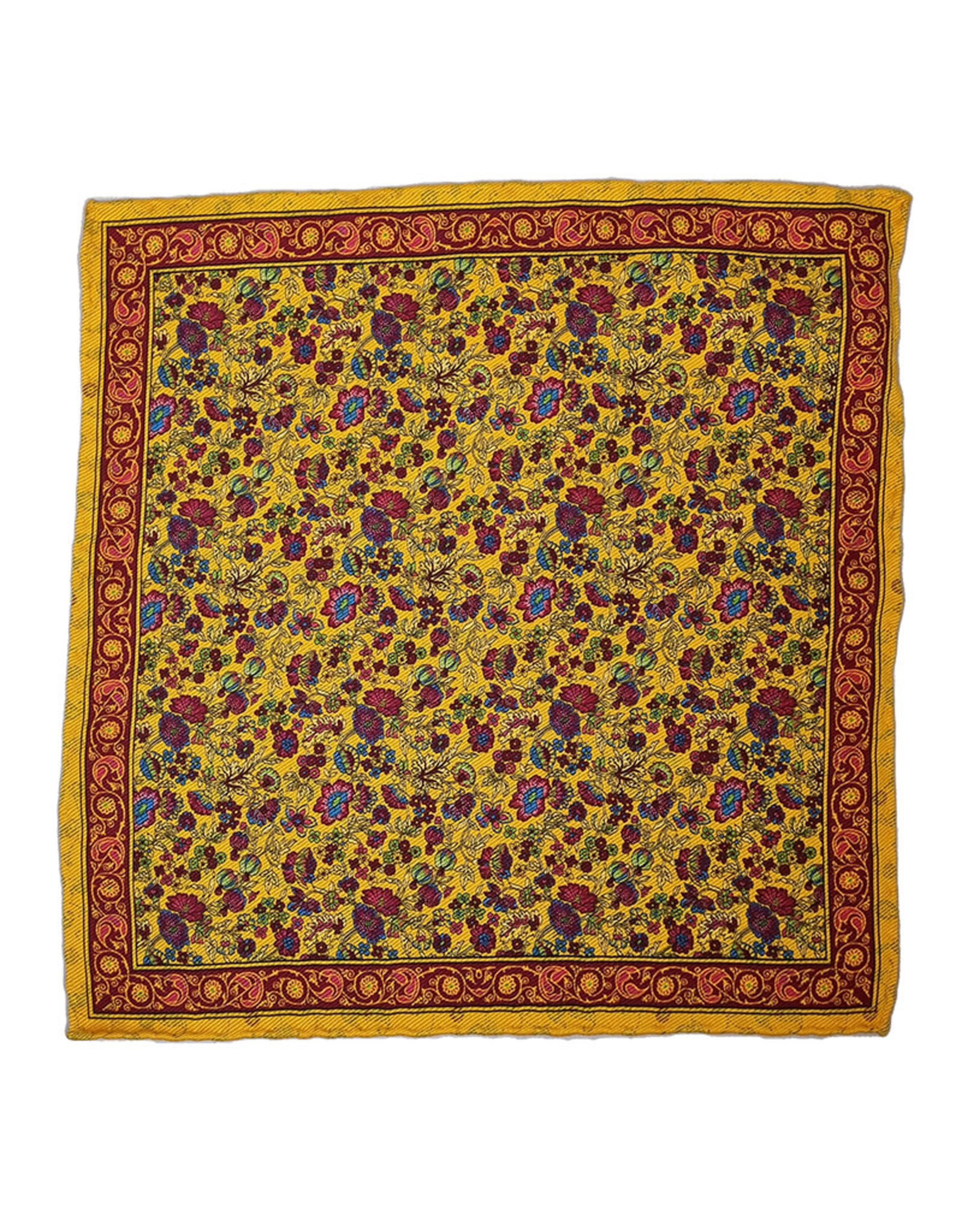 Calabrese Calabrese pocket square flowers yellow