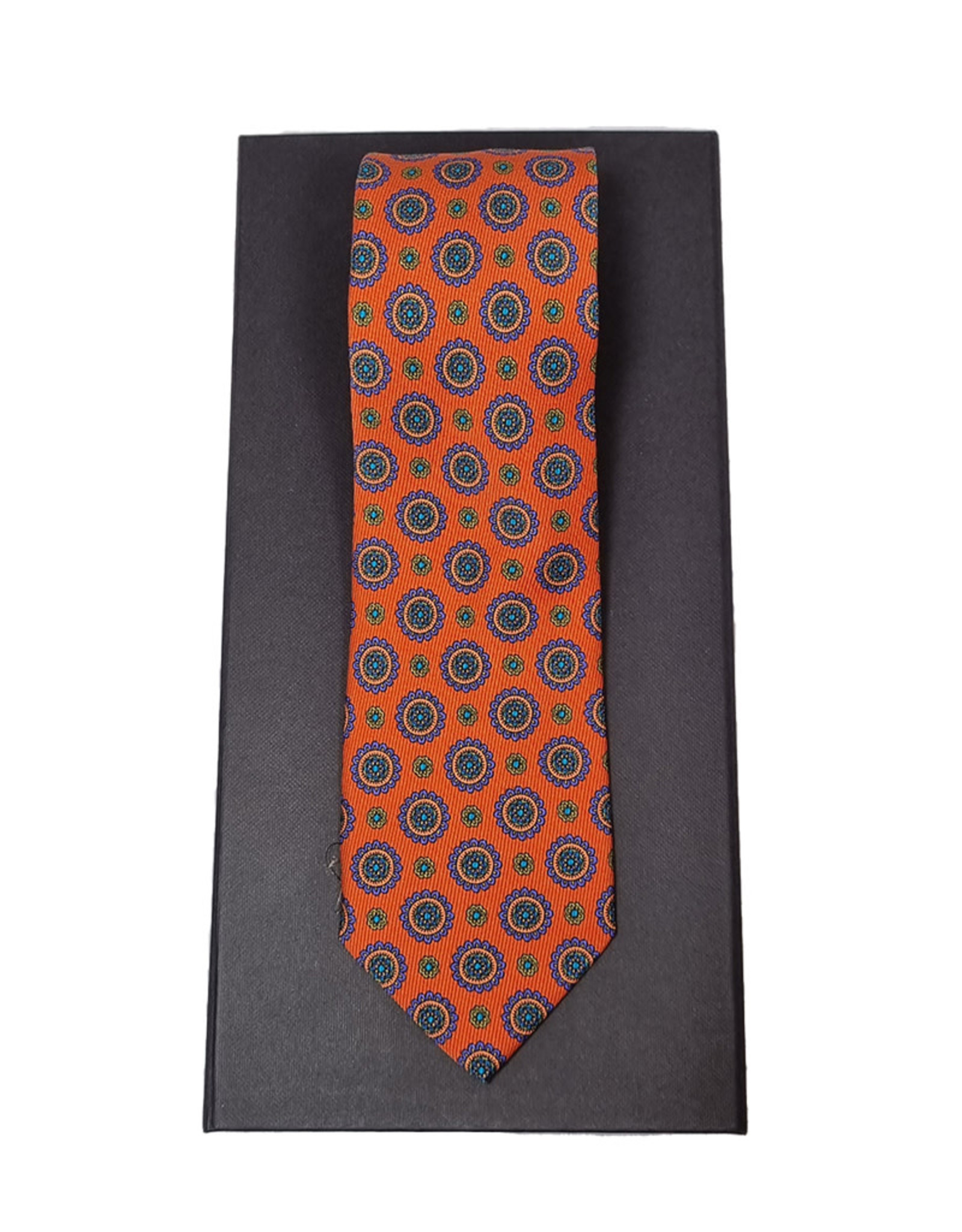 Calabrese Calabrese tie medaillon orange