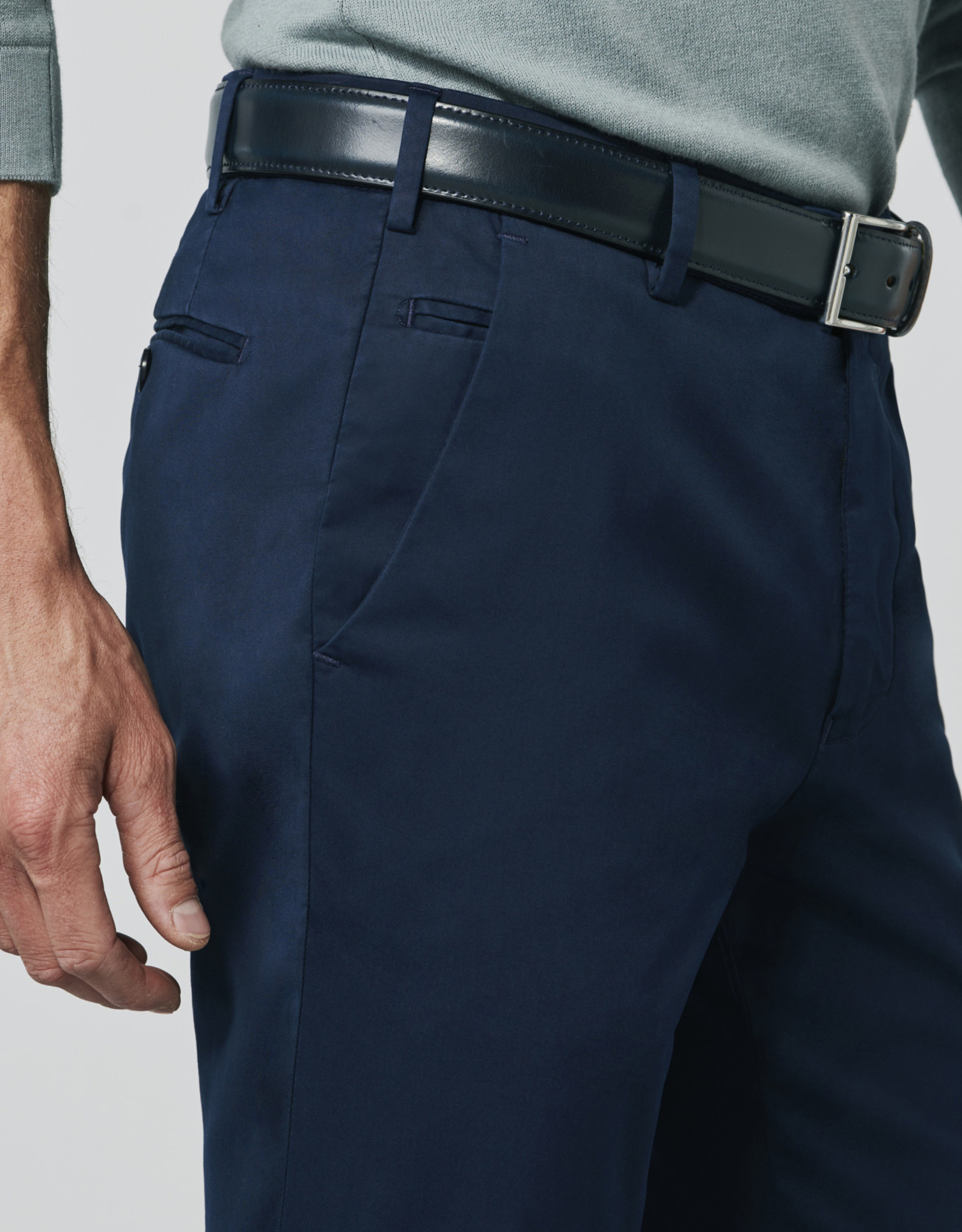 Meyer Exclusive Meyer Exclusive trousers cotton blue Bonn