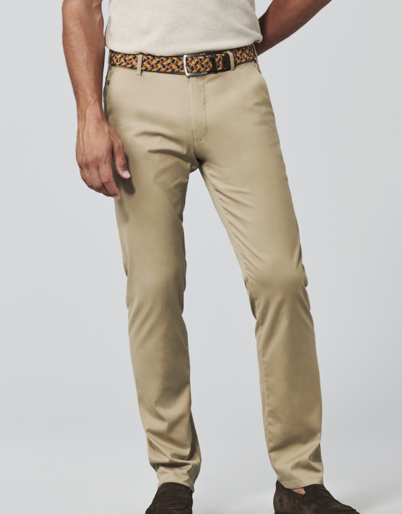 Meyer Exclusive Meyer Exclusive broek katoen beige Bonn 8096/33