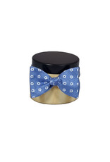 Calabrese Calabrese bow tie light blue-white flowers