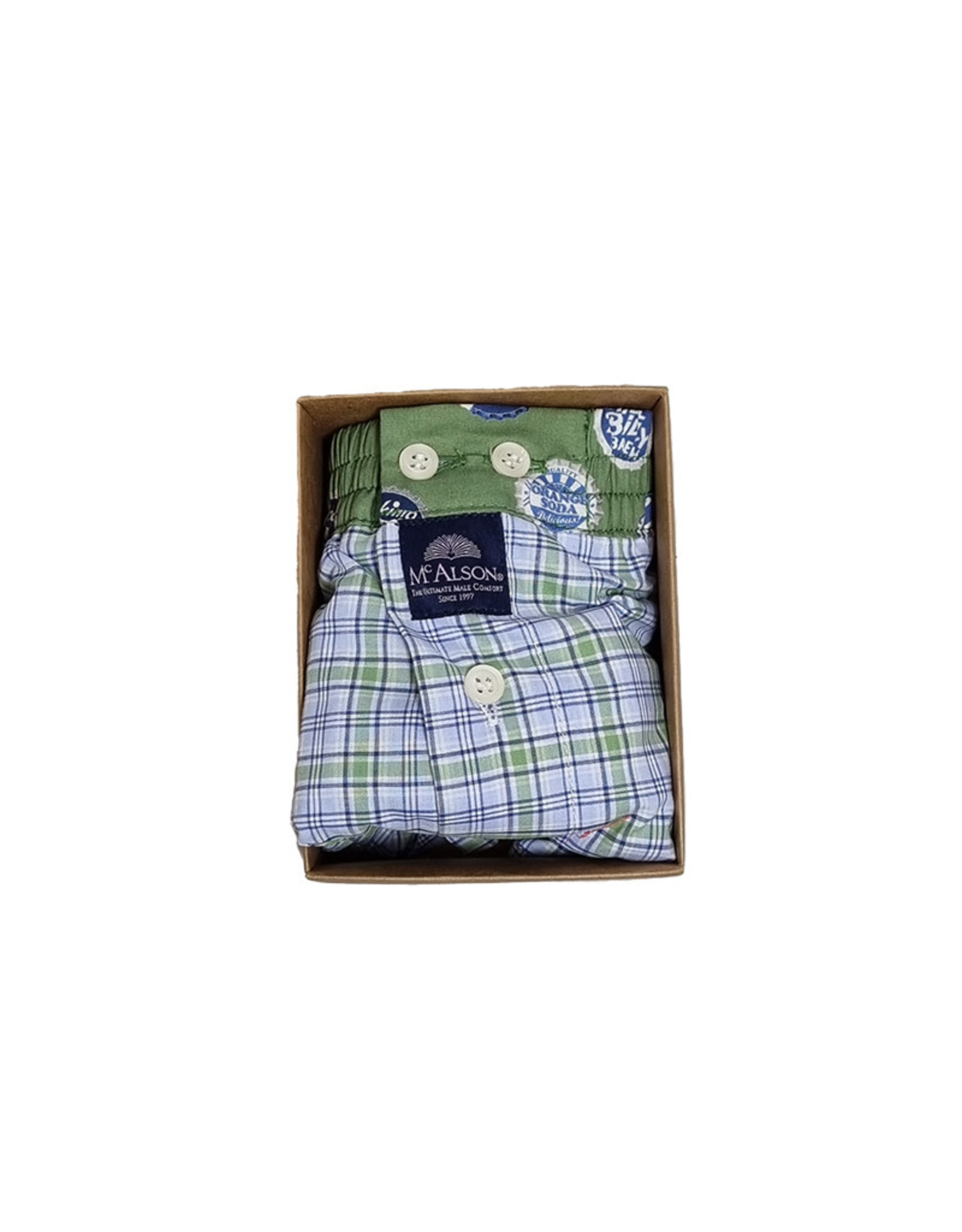 Mc Alson Mc Alson boxer shorts checkered green-blue M4729