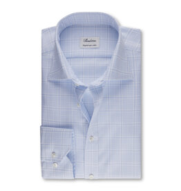 Stenströms Stenströms shirt light blue check Comfort