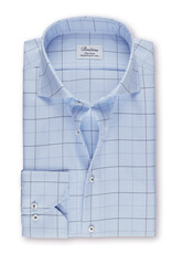 Stenströms Stenströms shirt light blue check Slimline 712111-7935/103