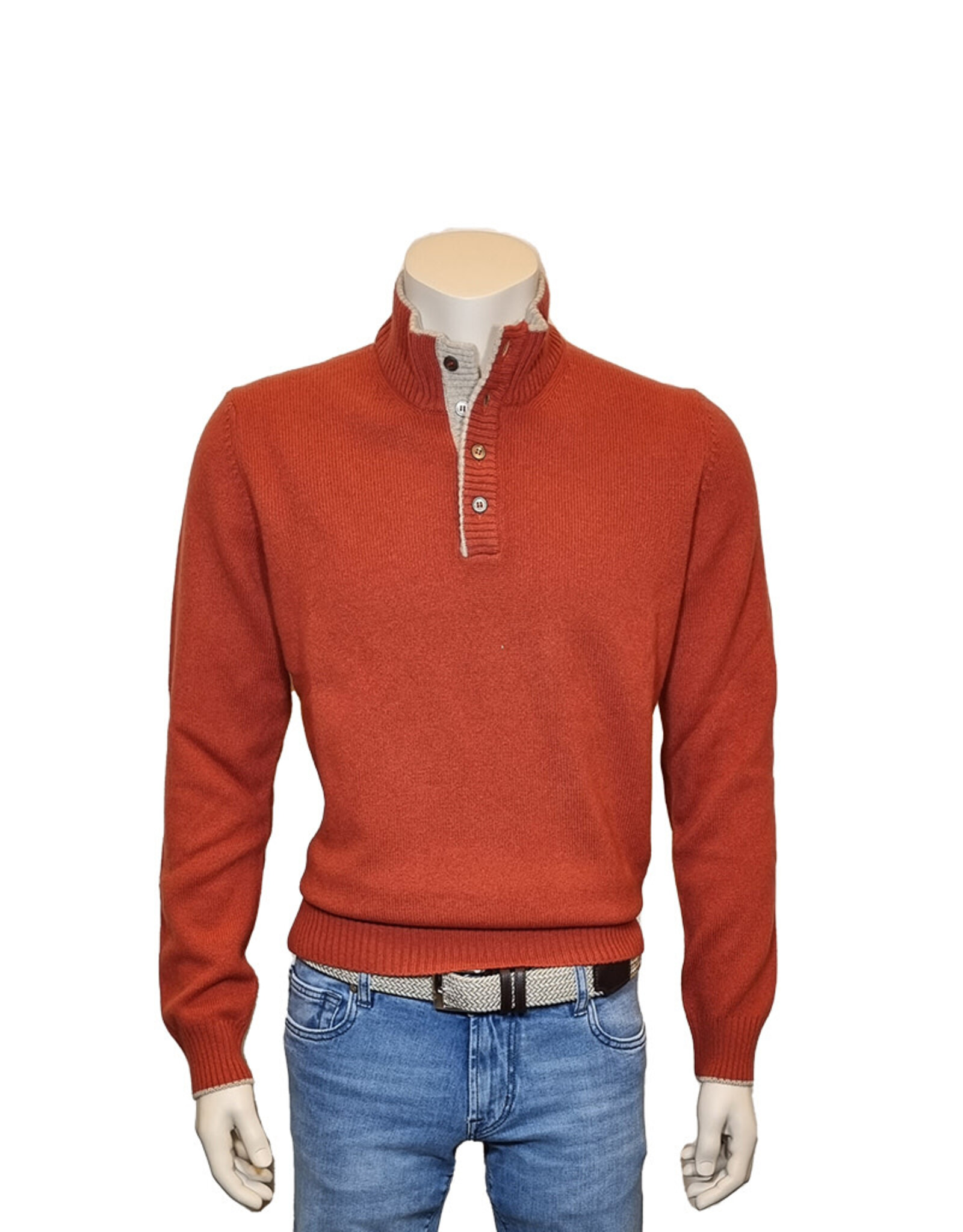 Gran Sasso Sandmore's mock sweater orange