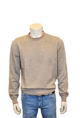 Gran Sasso Sandmore's sweater crew neck beige contrasting details