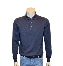 Gran Sasso Sandmore's polo lange mouwen blauw