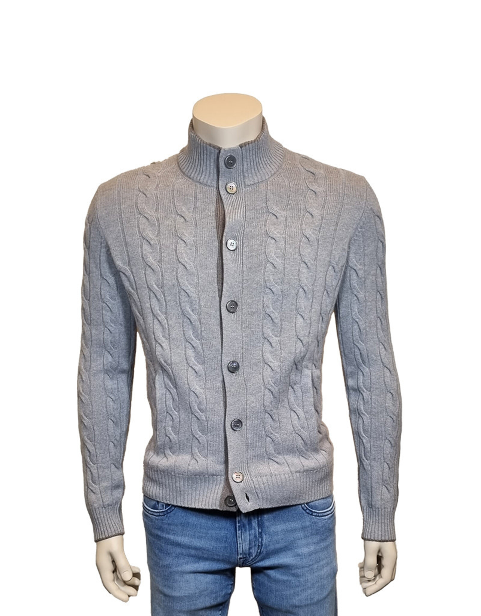 Gran Sasso Sandmore's cardigan grijs 19672/061 M:23138