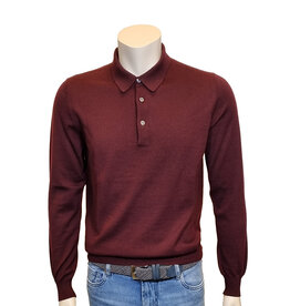 Gran Sasso Sandmore's polo lange mouwen bordeaux