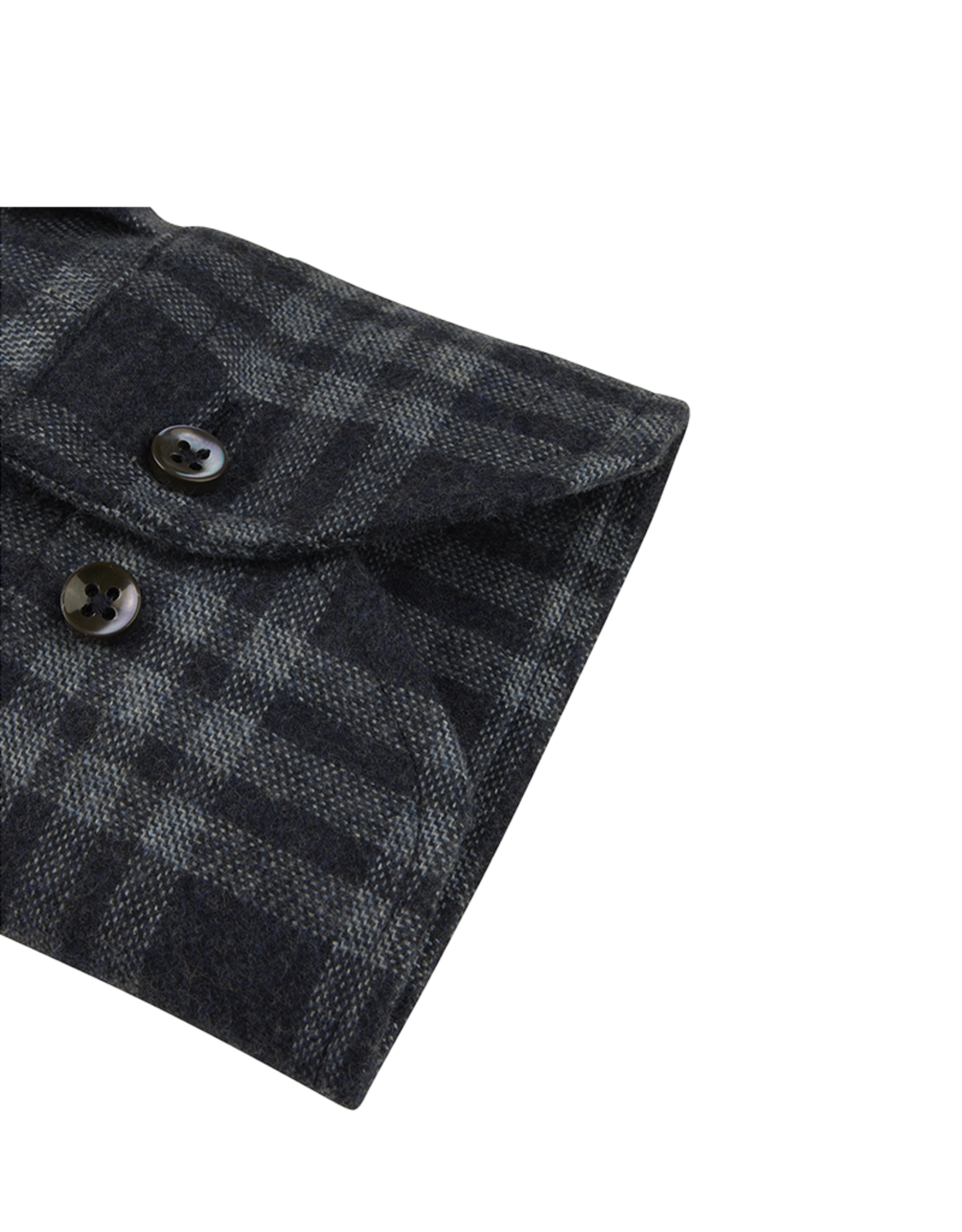 Stenströms Stenströms shirt flannel blue checked Slimline 712371-8650/183