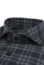 Stenströms Stenströms shirt flannel blue checked Slimline 712371-8650/183